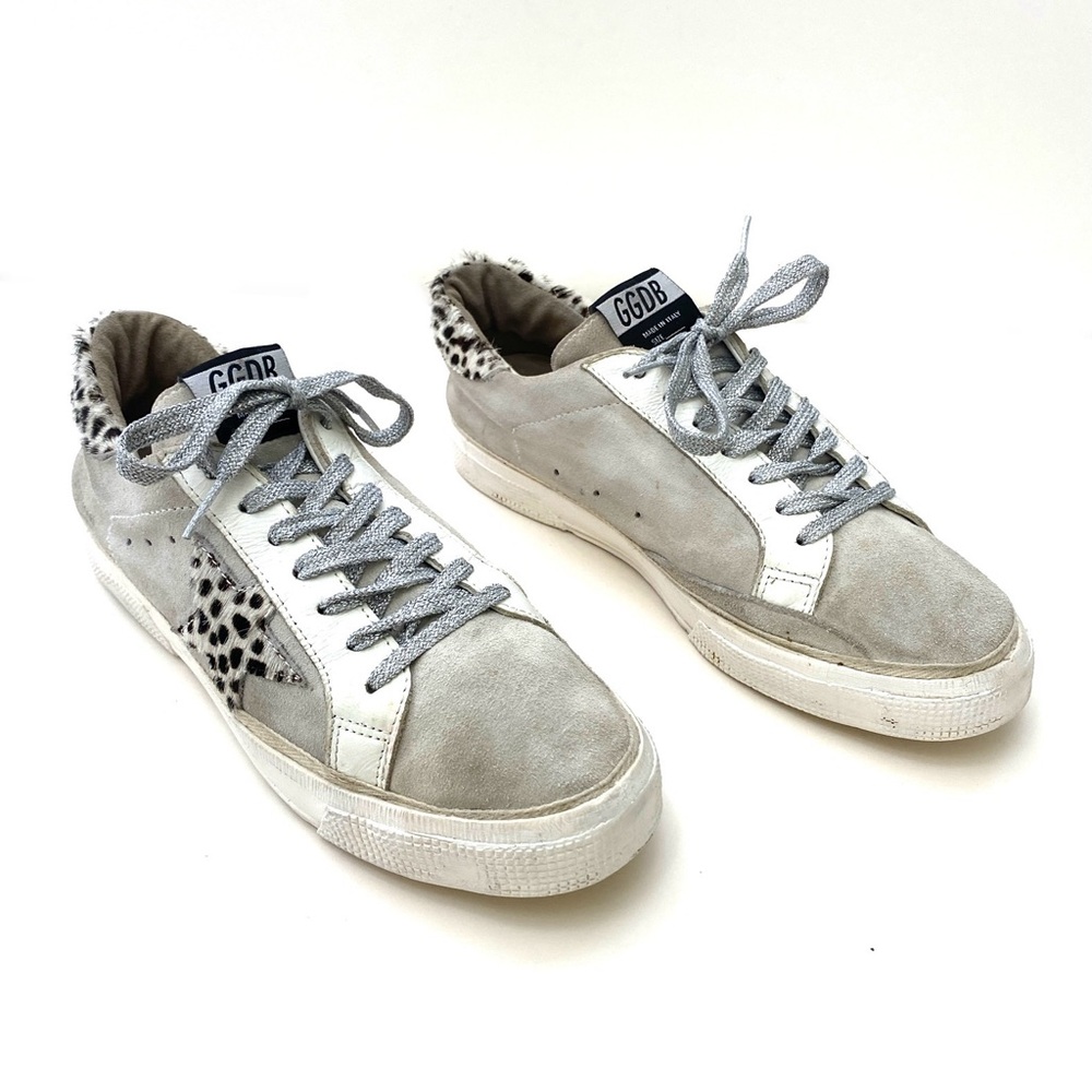Golden Goose GGDB May Grey Suede Low Top Sneakers Women's - Picture 2 of 14